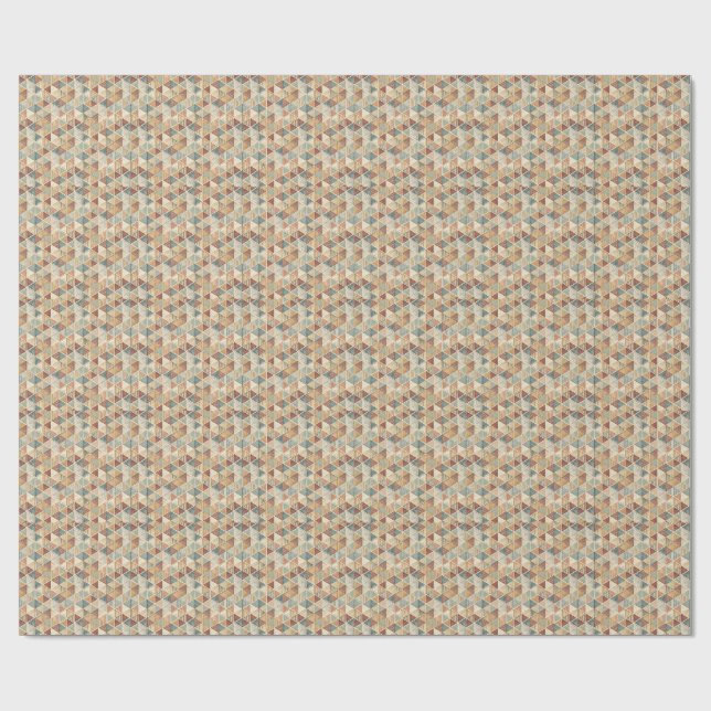 Papel De Presente Padrão de Design de Triângulo Geométrico Abstrato  (Aberto)