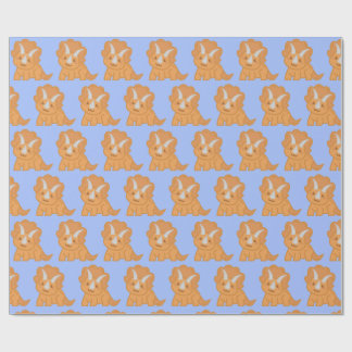 Papel De Presente Padrão de Dinossauro Kawaii Fofo para Crianças | C
