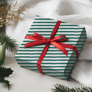 Papel De Presente Padrão de distribuição mínima verde e branca moder