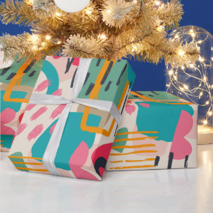 Papel De Presente Padrão de dobras abstrato coloridas