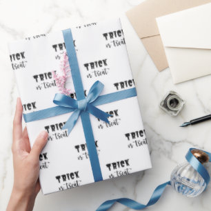 Papel De Presente Padrão de Doce ou Travessura