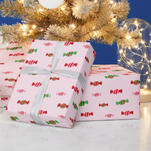 Papel De Presente Padrão de Doces de Natal