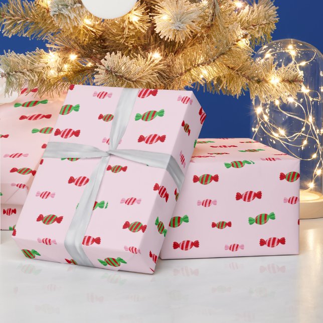 Papel De Presente Padrão de Doces de Natal (Feriados)