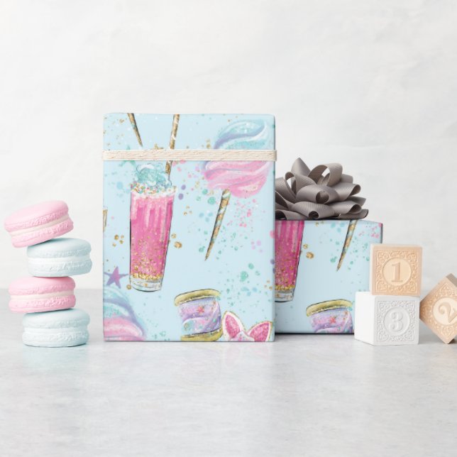 Papel De Presente Padrão de Doces e Açúcar (Chá de bebê)