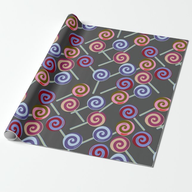 Papel De Presente Padrão de doces | Padrão do lombo | pirulito 27 (Desenrolado)