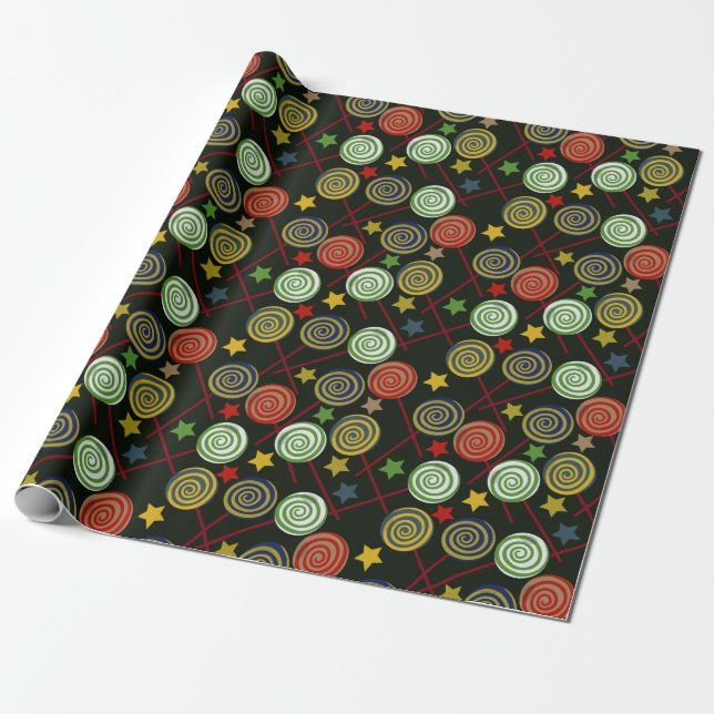 Papel De Presente Padrão de doces | Padrão do lombo | pirulito 28 (Desenrolado)