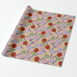 Papel De Presente Padrão de doces Padrão do lombo pirulito 41