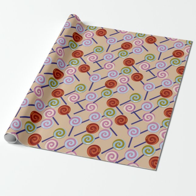 Papel De Presente Padrão de doces | Padrão do lombo | pirulito 41 (Desenrolado)
