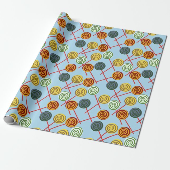 Papel De Presente Padrão de doces | Padrão do lombo | pirulito 5 (Desenrolado)