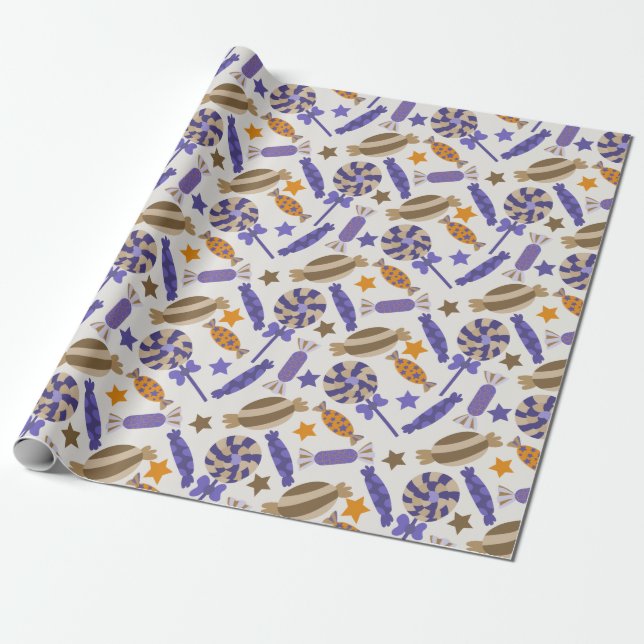Papel De Presente Padrão de doces | Padrão do lombo | pirulito 57 (Desenrolado)
