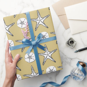 Papel De Presente Padrão de Dólar de Areia de Starfish