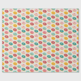 Papel De Presente Padrão de Donuts