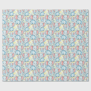 Papel De Presente padrão de elefante