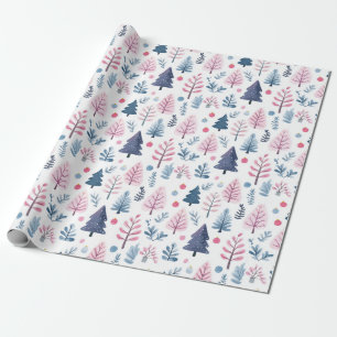 Papel De Presente "Padrão de Elegância da Woodland de inverno"