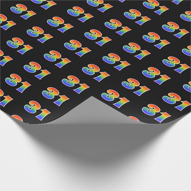 Papel De Presente Padrão de Espectro Arco-Íris "31" de Diversão (Ponta)