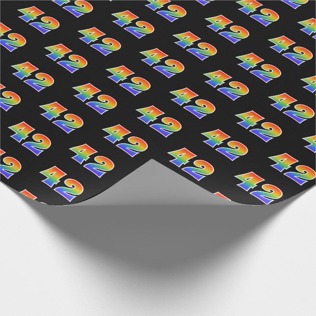 Papel De Presente Padrão de Espectro do Arco-Íris "42" (Ponta)