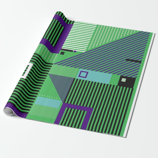 Papel De Presente Padrão de estilo de moda do memphis de última gera (Desenrolado)