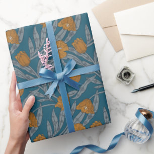 Papel De Presente Padrão de estilo outono William Morris