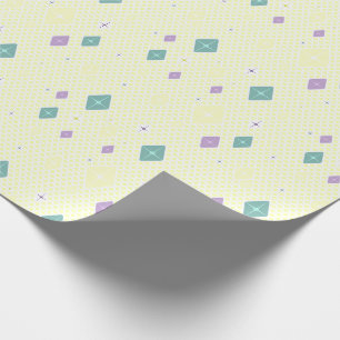 Papel De Presente Padrão de Estrela de Cristal Pastel