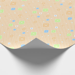 Papel De Presente Padrão de Estrela de Cristal Pastel