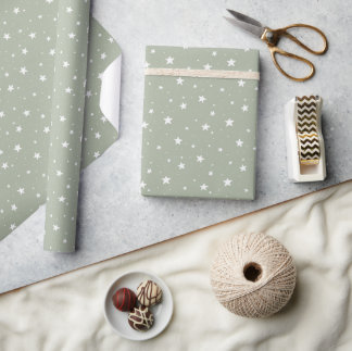 Papel De Presente Padrão de Estrela Sonho Boho Impressão Infantil Ve
