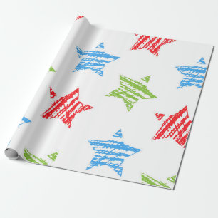 Papel De Presente Padrão de estrelas