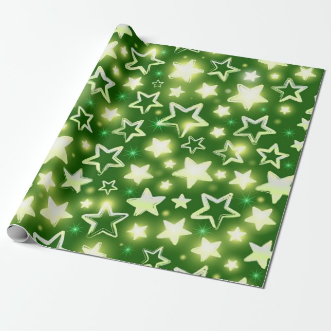 Papel De Presente Padrão de estrelas (Desenrolado)