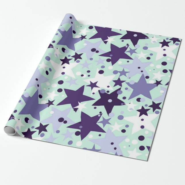Papel De Presente Padrão de estrelas (Desenrolado)