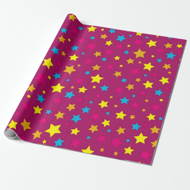 Papel De Presente Padrão de estrelas (Desenrolado)