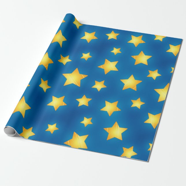 Papel De Presente Padrão de estrelas (Desenrolado)