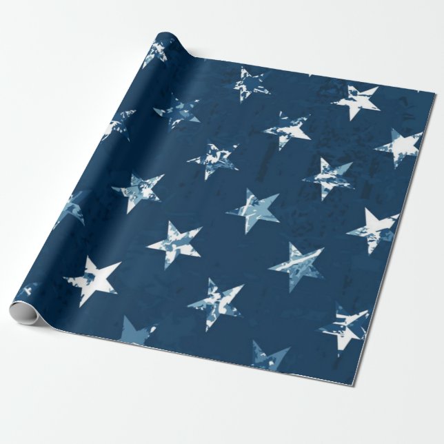 Papel De Presente Padrão de estrelas (Desenrolado)