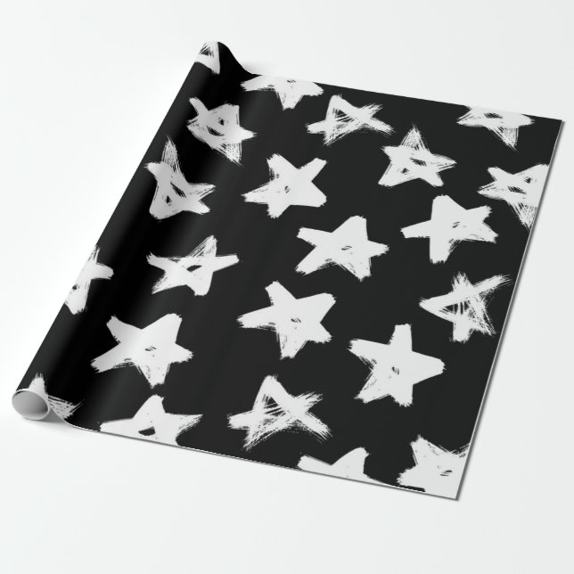 Papel De Presente Padrão de estrelas (Desenrolado)