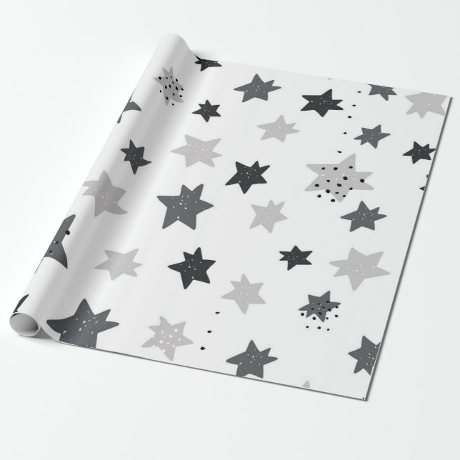 Papel De Presente Padrão de estrelas (Desenrolado)