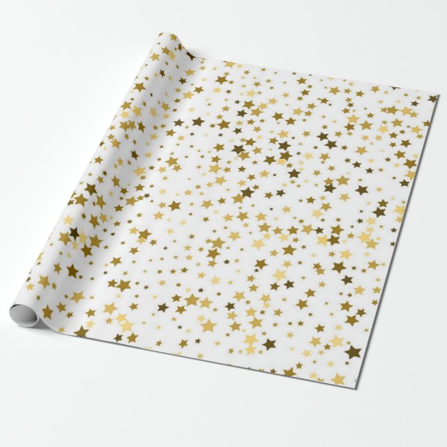 Papel De Presente Padrão de estrelas (Desenrolado)