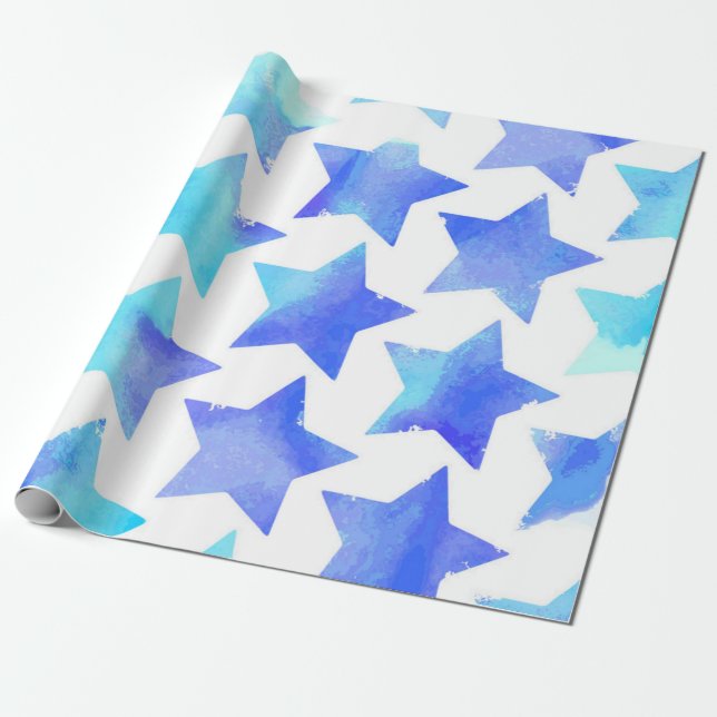 Papel De Presente Padrão de estrelas (Desenrolado)
