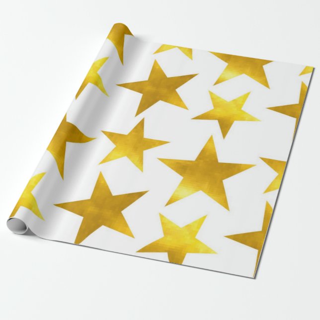 Papel De Presente Padrão de estrelas (Desenrolado)