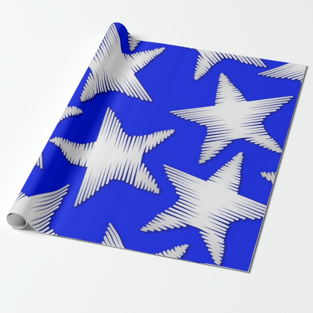 Papel De Presente Padrão de estrelas (Desenrolado)