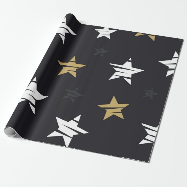 Papel De Presente Padrão de estrelas (Desenrolado)