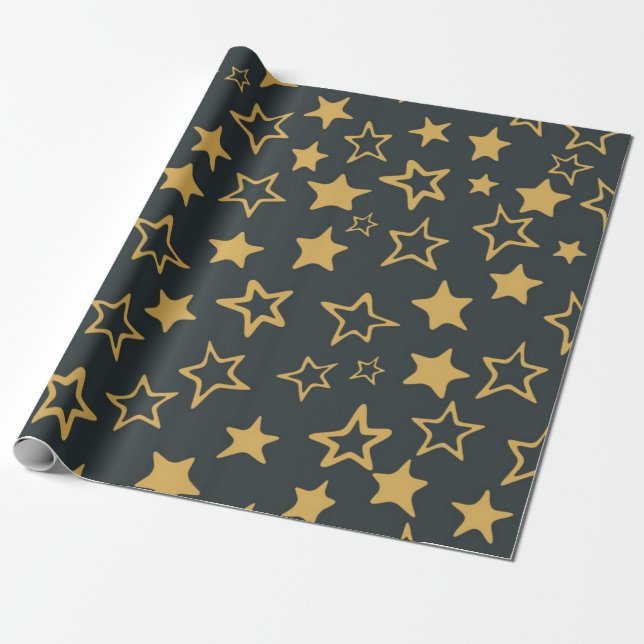 Papel De Presente Padrão de estrelas (Desenrolado)