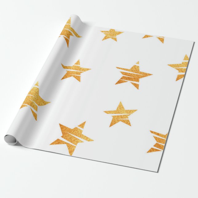 Papel De Presente Padrão de estrelas (Desenrolado)