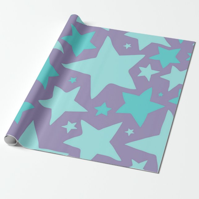 Papel De Presente Padrão de estrelas (Desenrolado)