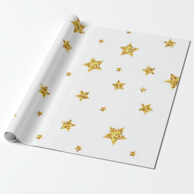 Papel De Presente Padrão de estrelas (Desenrolado)