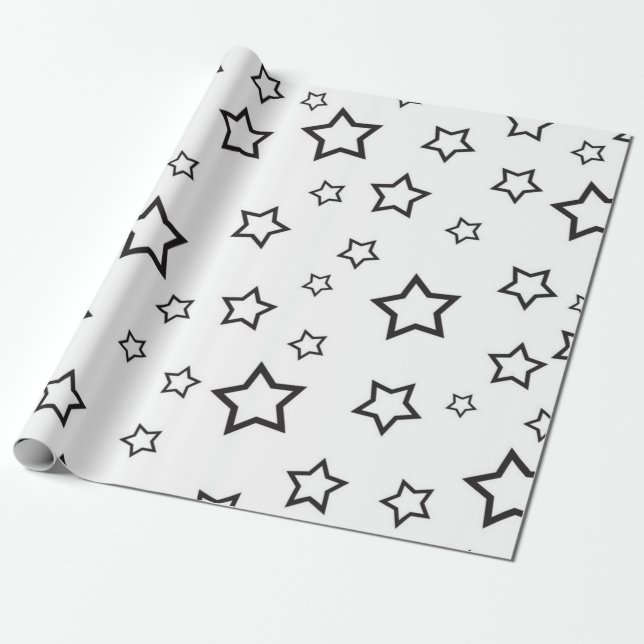 Papel De Presente Padrão de estrelas (Desenrolado)