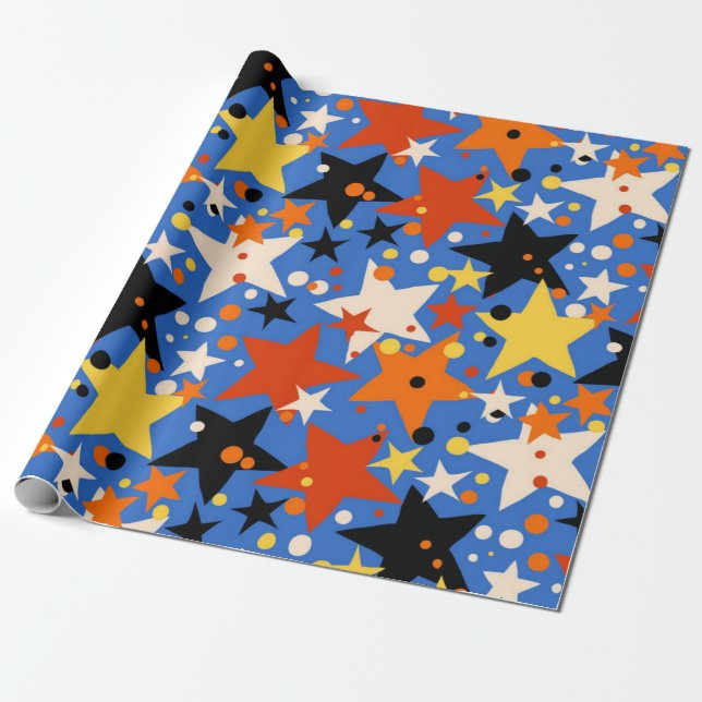 Papel De Presente Padrão de estrelas (Desenrolado)