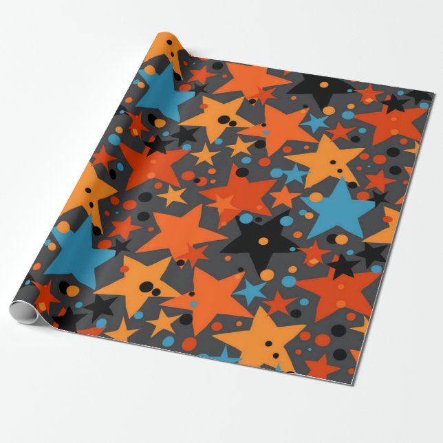 Papel De Presente Padrão de estrelas (Desenrolado)