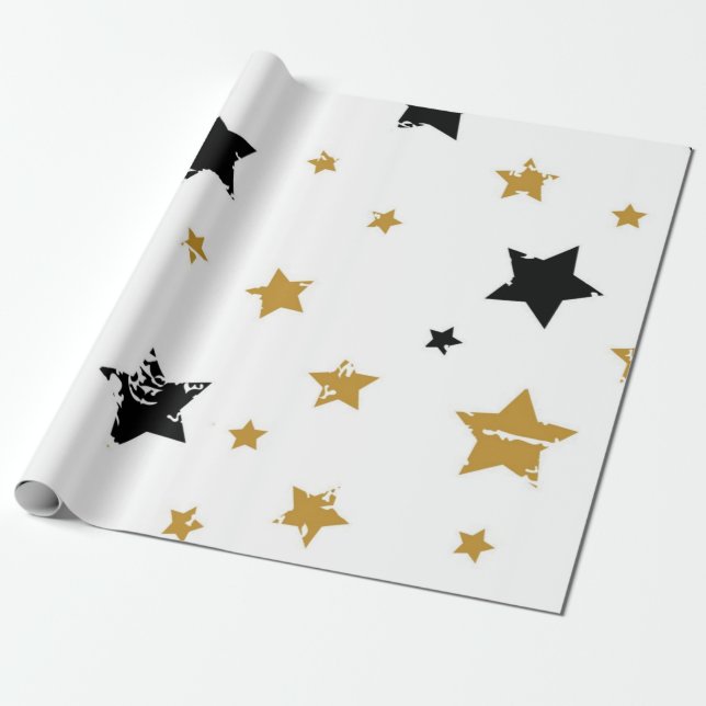 Papel De Presente Padrão de estrelas (Desenrolado)