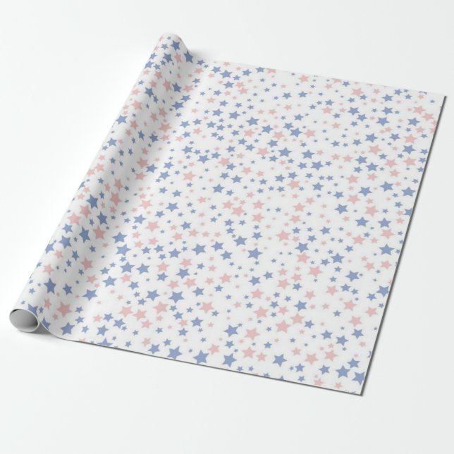 Papel De Presente Padrão de estrelas (Desenrolado)