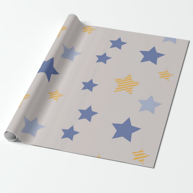 Papel De Presente Padrão de estrelas (Desenrolado)