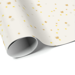 Papel De Presente Padrão de estrelas (esbranquiçado)