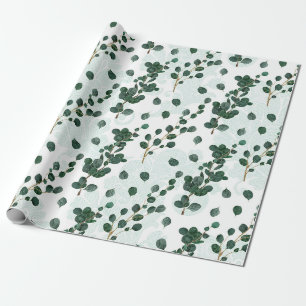 Papel De Presente Padrão de Eucalipto
